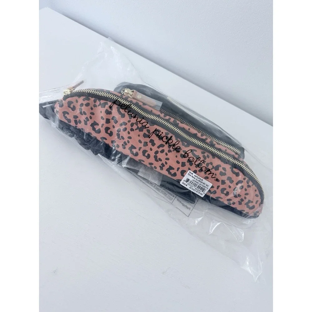 Petunia Pickle Bottom All Around Belt Bag‎ Leopard Print Black/Gold NWT
